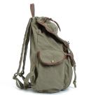 Vintage Canvas Leather Backpack School Bag Satchel For Outdoor Hiking / Climbing