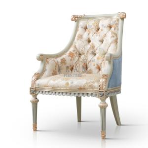 Wholesale Royalty Leisure Chair High End Luxury Birch Wood Wooden Hall Chair Set from china suppliers