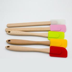 Wholesale wooden silicone Spatula with wood handle from china suppliers