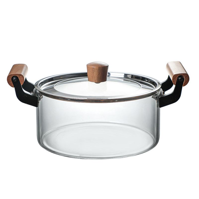 Customized Logo Simple 5L Borosilicate Glass Soup Pot