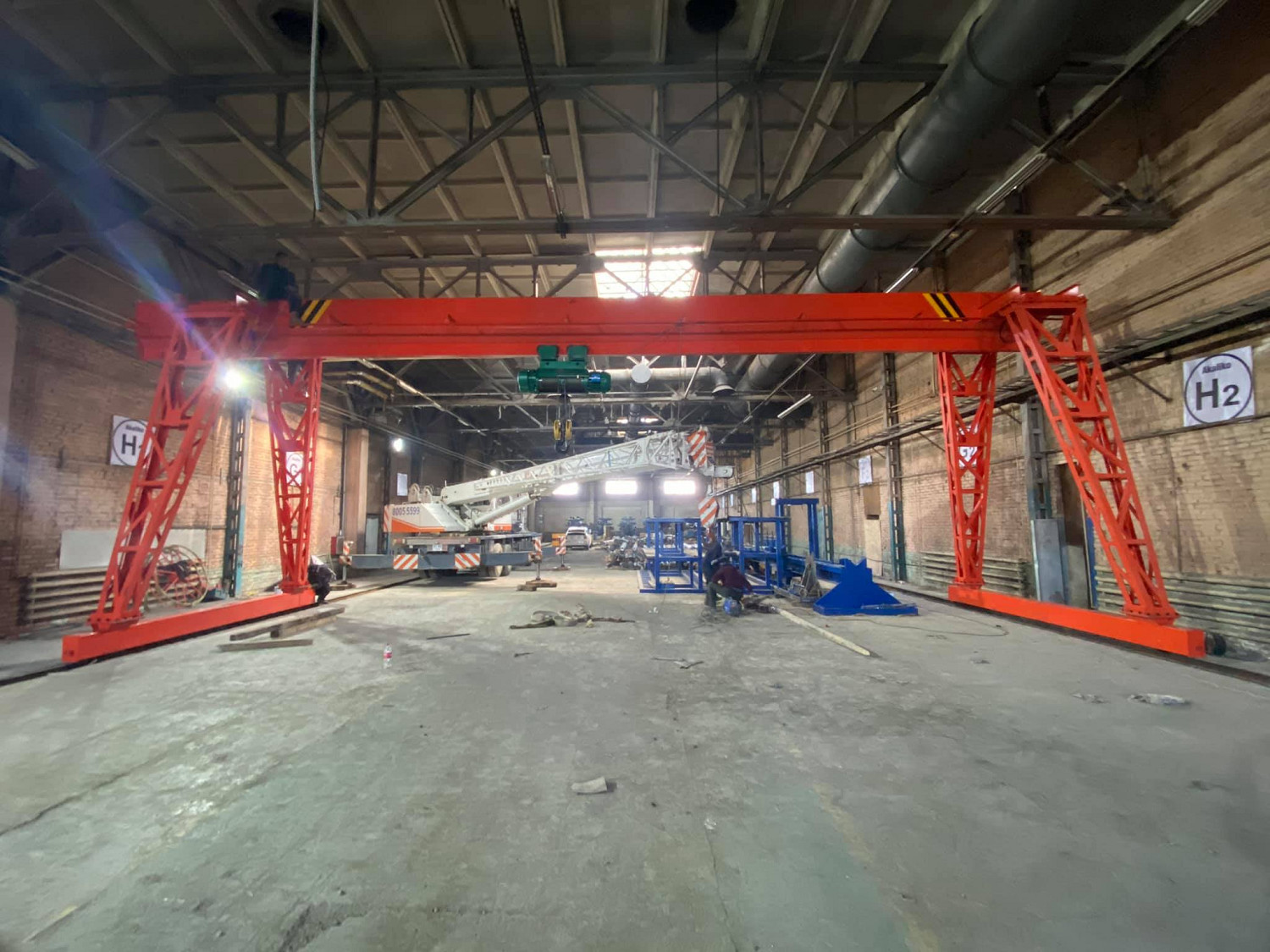 Box Type Single Girder Gantry Crane Without Cantilever Indoor And Outdoor