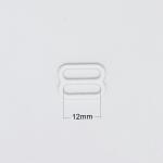 White 12mm Bra Adjustable Slider Metal Lingerie Hook