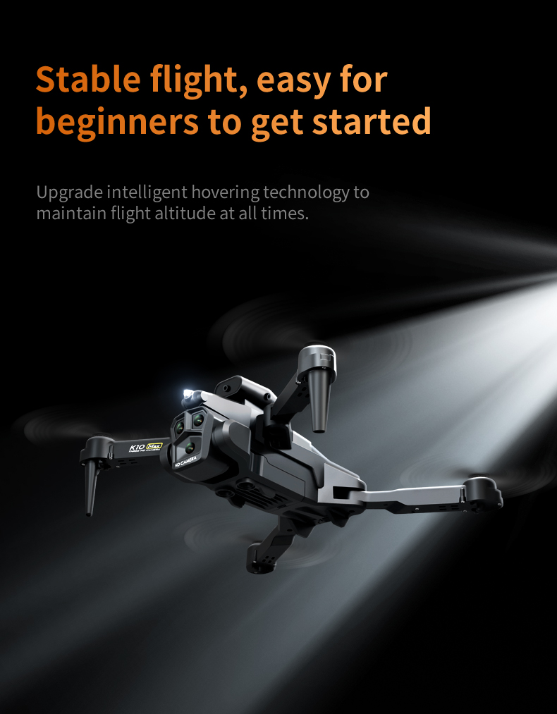 Optical Flow Drone With Triple 4k Camera Wifi Fpv Camera Stabilizer for Beginners Obstacle Avoidance RC Quadcopter 2.4G