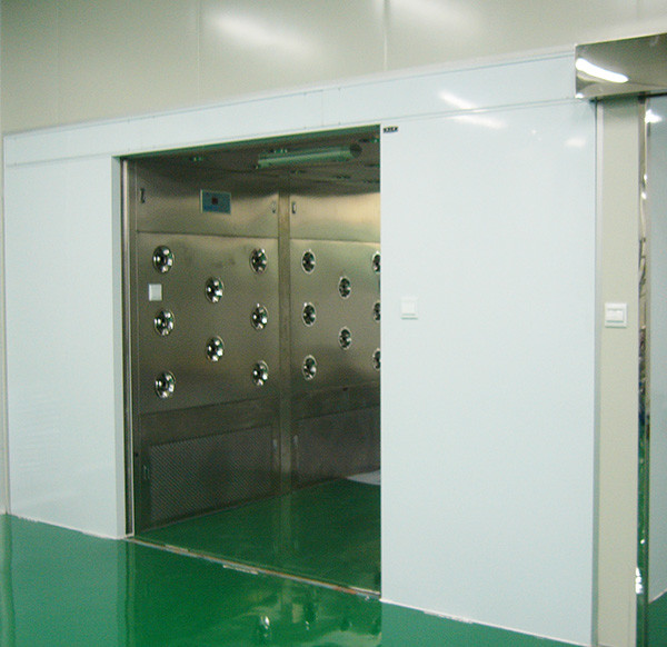 Industry Cleanroom Air Shower System Tunnel With Width 1800 Automatic Sliding Doors