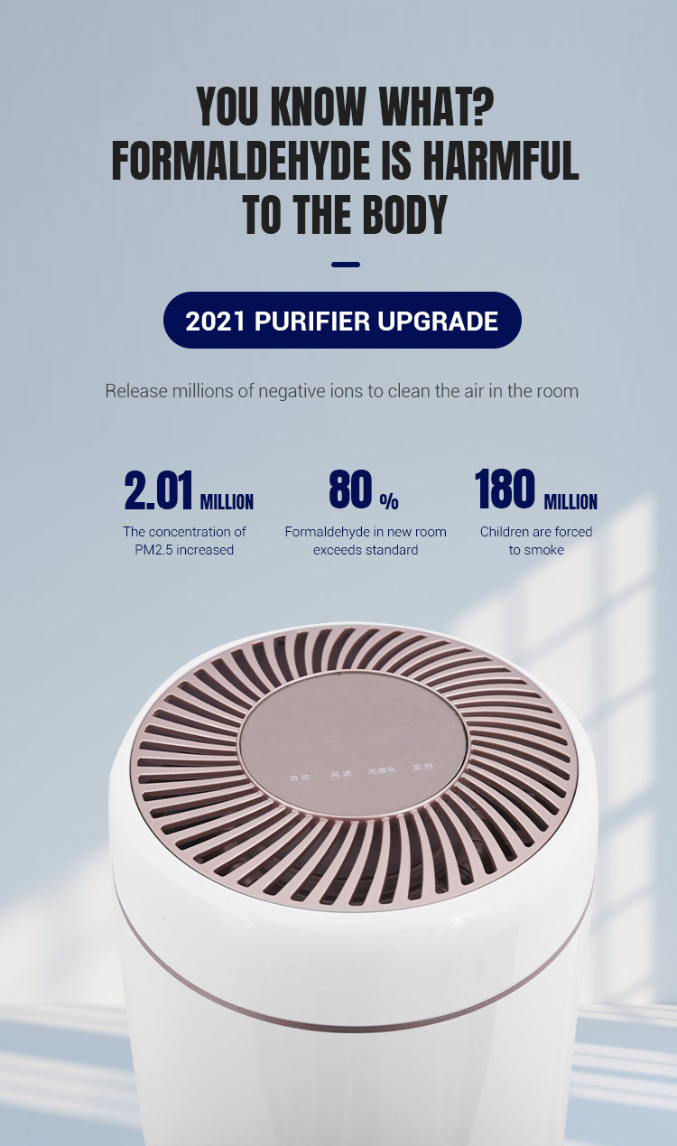100 M3/H Touch Screen Air Purifier HEPA Sterilization Air Purifier For 20m2 Area