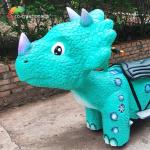 Blue Color Battery Powered Dinosaur Ride On Wear Resistance