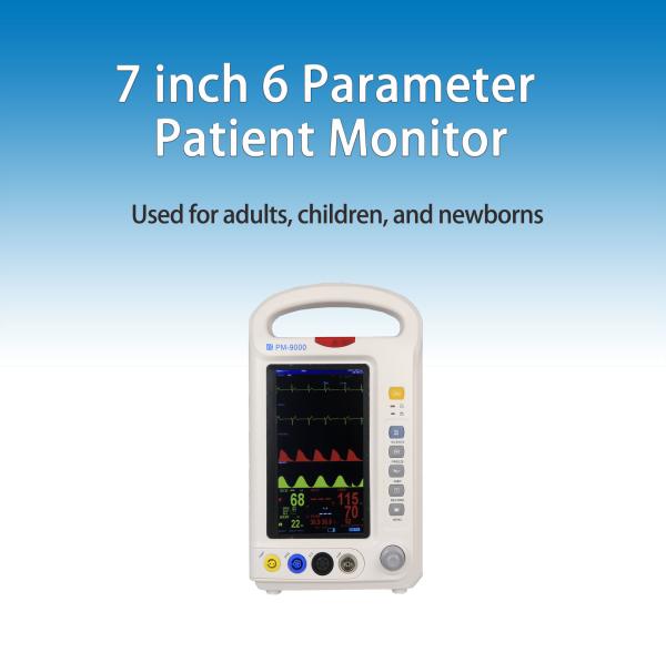 ISO13485 Portable Patient Monitor 7 Inch Colorful Disaplay Built In Rechargeable
