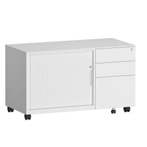 Wholesale 12mm Edge Left Sliding Door Right 3 Drawer Mobile Pedestal Cabinet Assembled from china suppliers