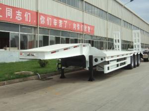 Wholesale 100 ton low bed Semi-trailer with 4-axles excavator trailer. low loader china from china suppliers