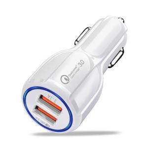 Wholesale QC3.0 Fast Car Charger , Dual Usb Car Charger Fireproof Multi Protection from china suppliers