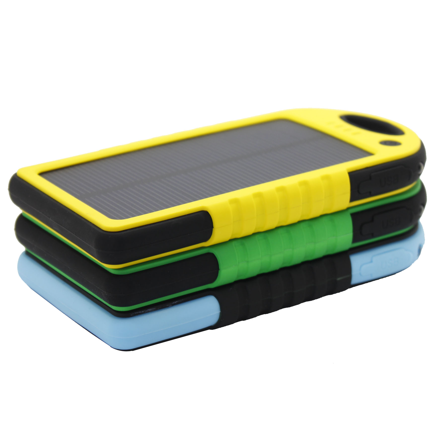 Travel Camping double usb solar mobile phone battery charger 5000mAh