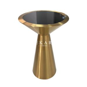 Wholesale Contemporary Living Room Furniture Black Toughened Glass Top New Design Side Table from china suppliers