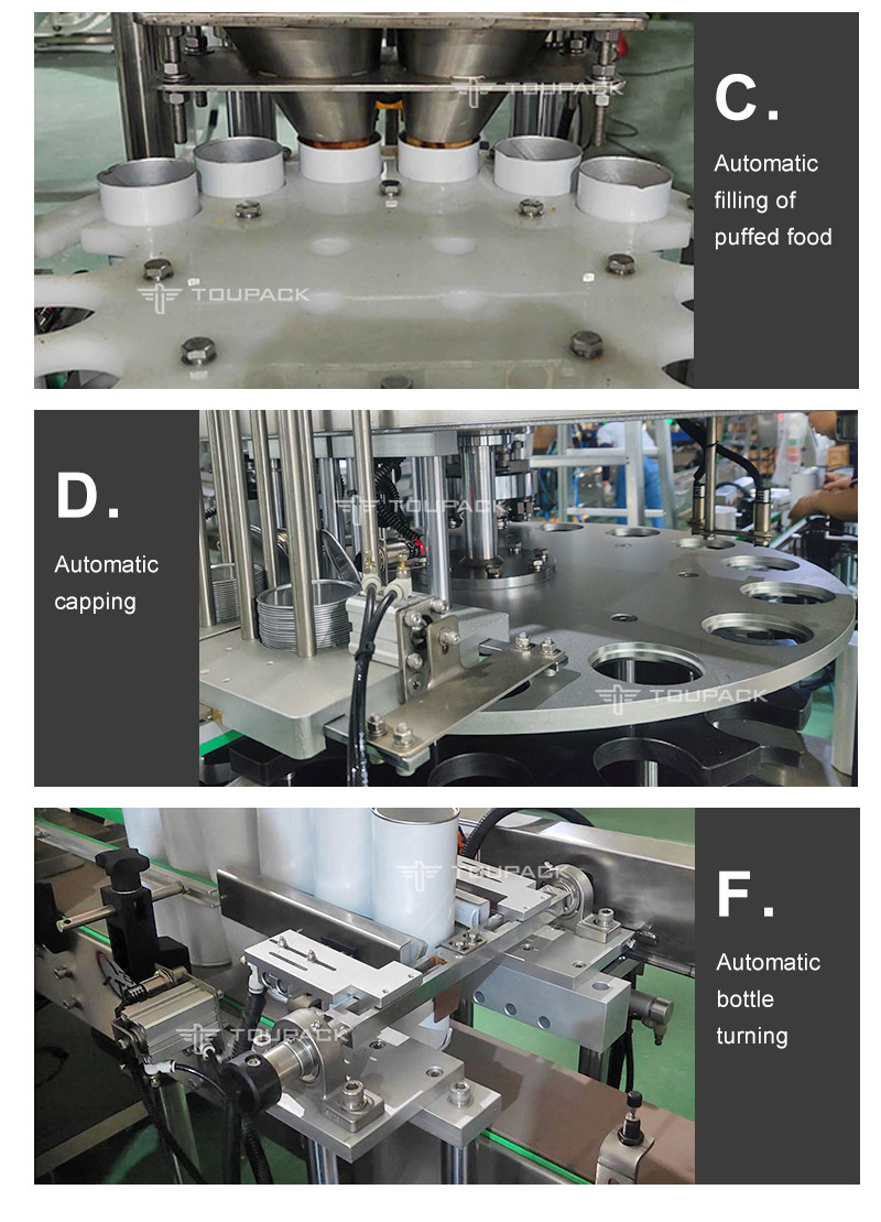 Chips Vacuum Nitrogen Metal Jar Grain Food Tin Can Sealer Popcorn Plastic Jar Tin Seal Machine