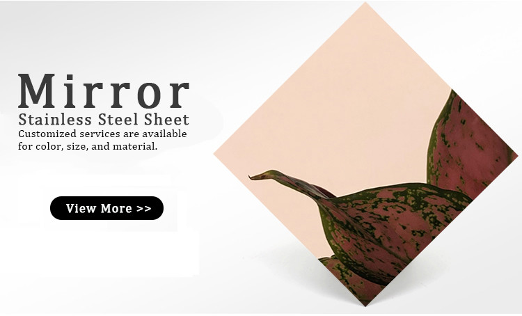 SS 304 Mirror Stair Decorative Stainless Steel Sheet 4x8 Thickness 0.5mm