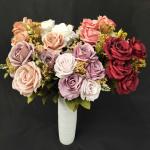 11 Heads Silk Artificial Rose Flowers For Hom Decoration