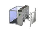 RFID 40W SS304 Waist Height Turnstiles Gate 450mm Arm