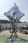 Outdoor Large Polished Stainless Steel Sculpture SS316L 5.7 Meter Height