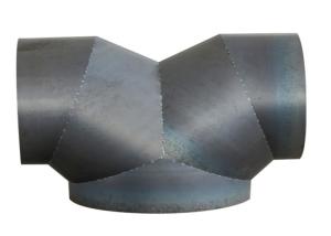 Wholesale Customized Large Size Butt Welding Alloy Reducing Tee Carbon Steel Pipe Fittings from china suppliers