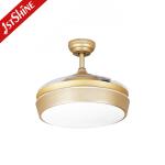 Transparent Hidden Blade Ceiling Fan with LED Light 1stshine Luxury European