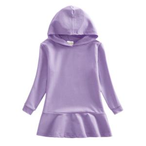Wholesale Children'S Dress Clothing Girls Custom Cotton Dress Kids Hooded Sweater Dress from china suppliers