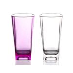 Beer Cocktail Square Plastic Tumbler Glasses 8oz 12oz Food Grade