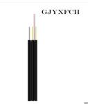 Self-supporting Soft Fiber Optic Indoor Cable Black / White Jacket Color 245