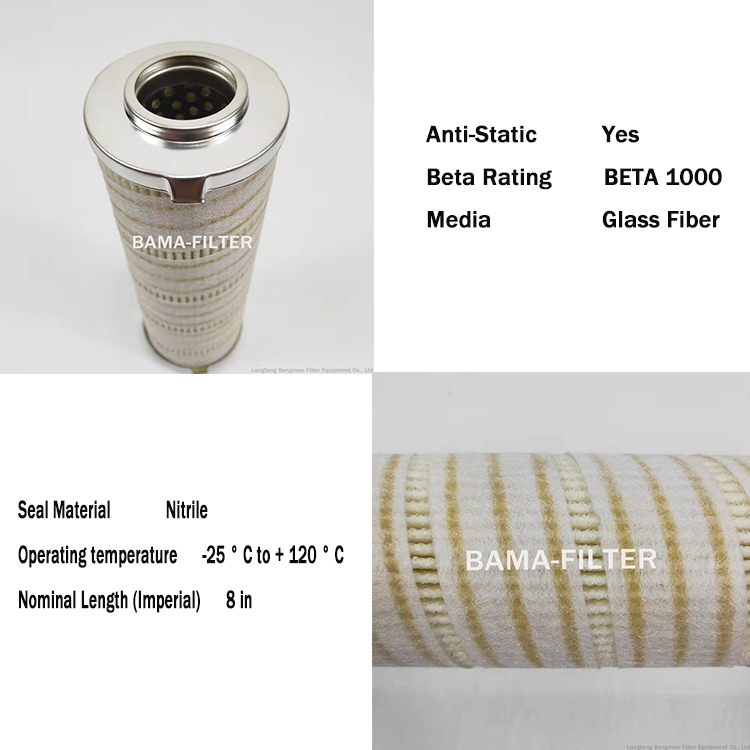 800 Service Life Replacement High Pressure Hydraulic Filter Element HC6200FKN8H 5 Micron