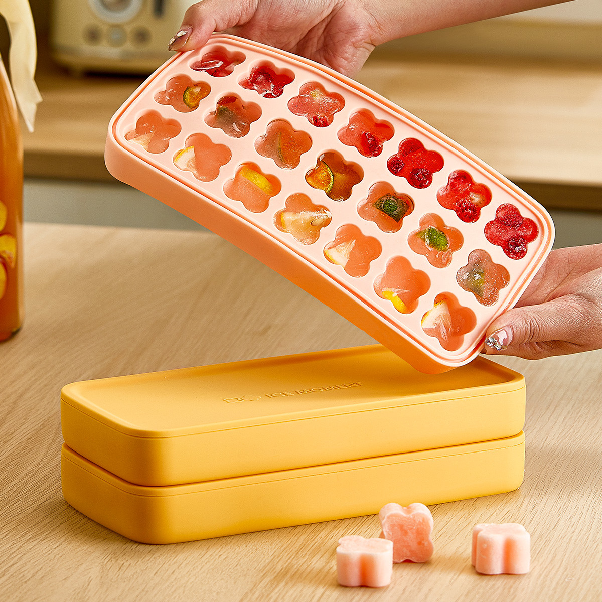Resuable Four Leaf Clover Personalized Silicone Ice Cube Mold 4 Colors