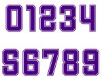 Durable Heat Transfer Numbers 0 - 9 Set For Football With Transparent PET Film