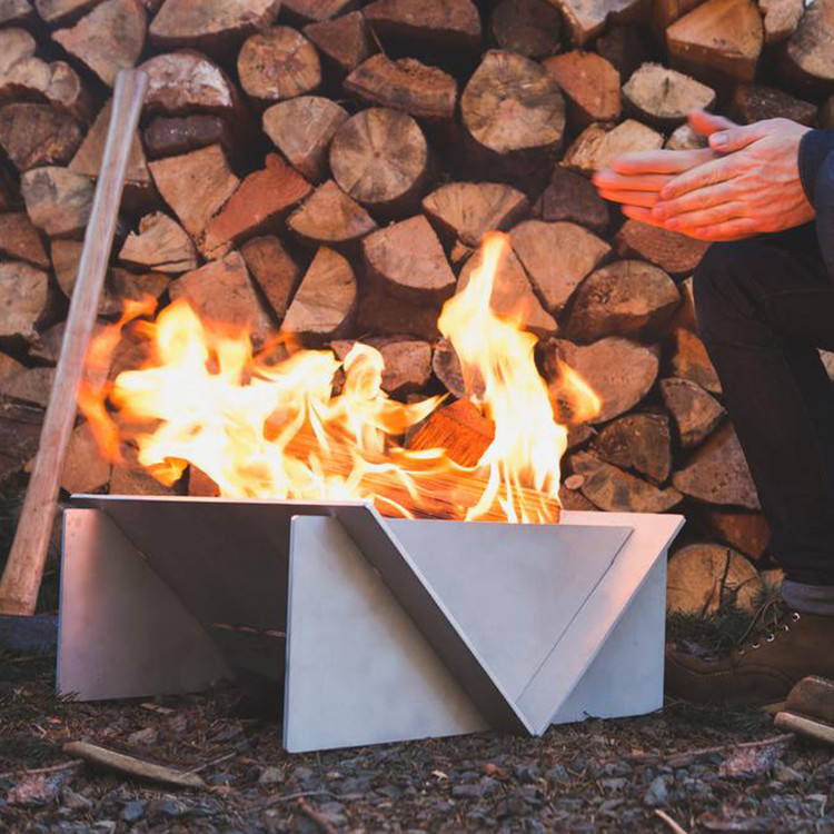Detachable Corten Steel Firepit GN-FP-333 Outdoor Heating Natural Rusted Fire Pit