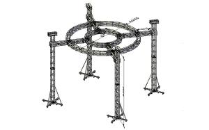 Wholesale Durable Round Aluminum Stage Truss , Anti Oxidation Circular Lighting Truss from china suppliers