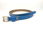 Blue Skinny Thin 15mm Women's Fashion Leather Belts