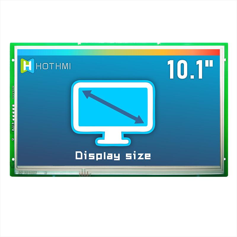 10.1 Inch Intelligent UART TFT Display 1024x600 Durable 300cd/m2