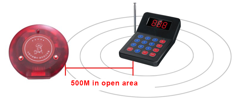 wholesale price restaurant equipment long range wireless queue pager system