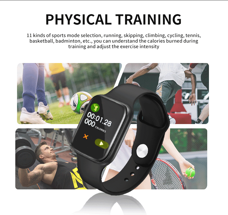 W6 Waterproof Sports Smartwatch Customized Stainless Steel Band