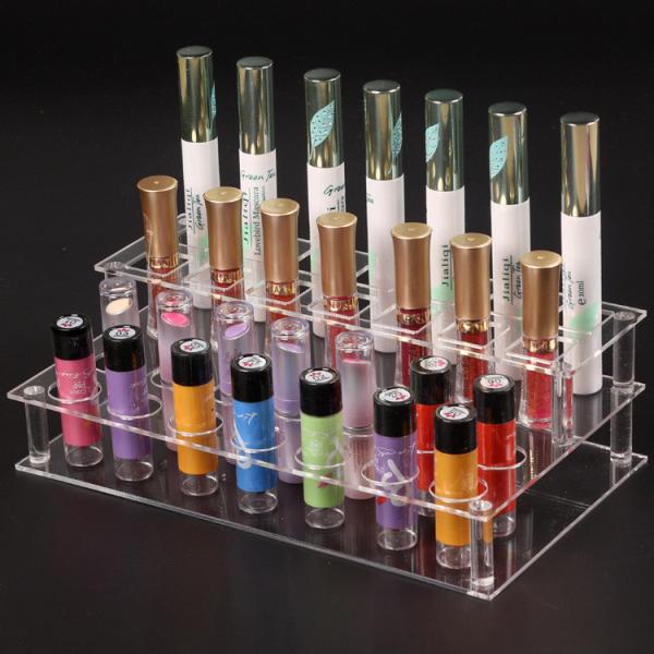 Acrylic Cosmetic Lipstick Display Stand Plexiglass Makeup Counter Lipgloss