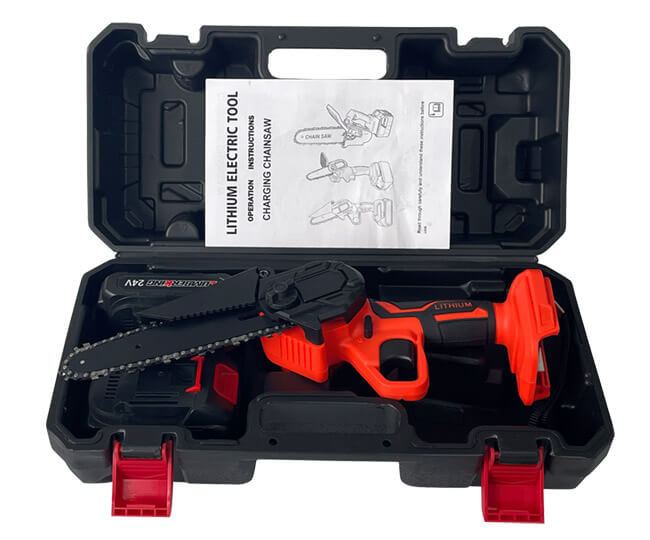 Brushless Electric 6 Inch Chainsaw Li Ion Battery Woodworking