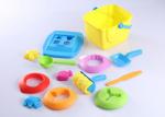 10 Pcs Hard Plastic Beach Sand Set Toys W / Vehicle Animal Molds Bucket Shovel