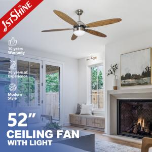 Wholesale Dimmable 52 inch 3 Color LED Light Ceiling Fan Indoor Plywood Blade from china suppliers