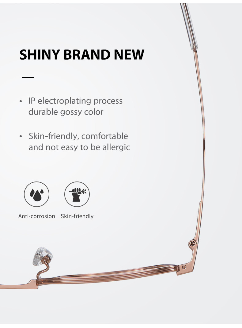Titanium Frame optical eye glass Customization Unisex Higher Density
