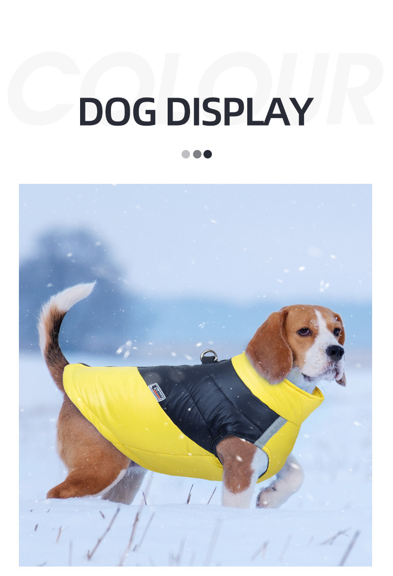 Pet Padded Vest Waterproof Warm Dog Clothing Reflective Comfortable