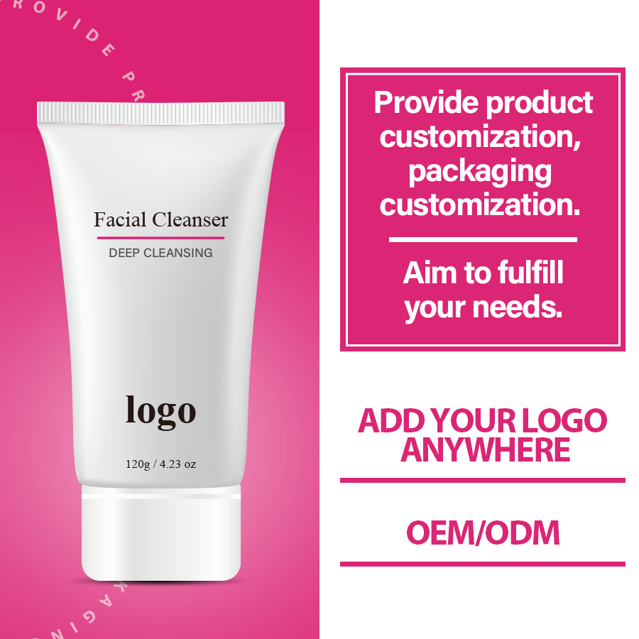Custom Organic Unisex Face Wash Adult Facial Cleanser Gel with Lightening Properties Made From Compound Essential Oils