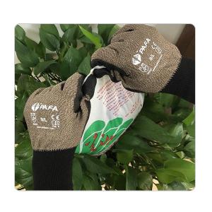 Wholesale Brown Polyester Liner Black PU Coated Knit Work Gloves For Farming from china suppliers