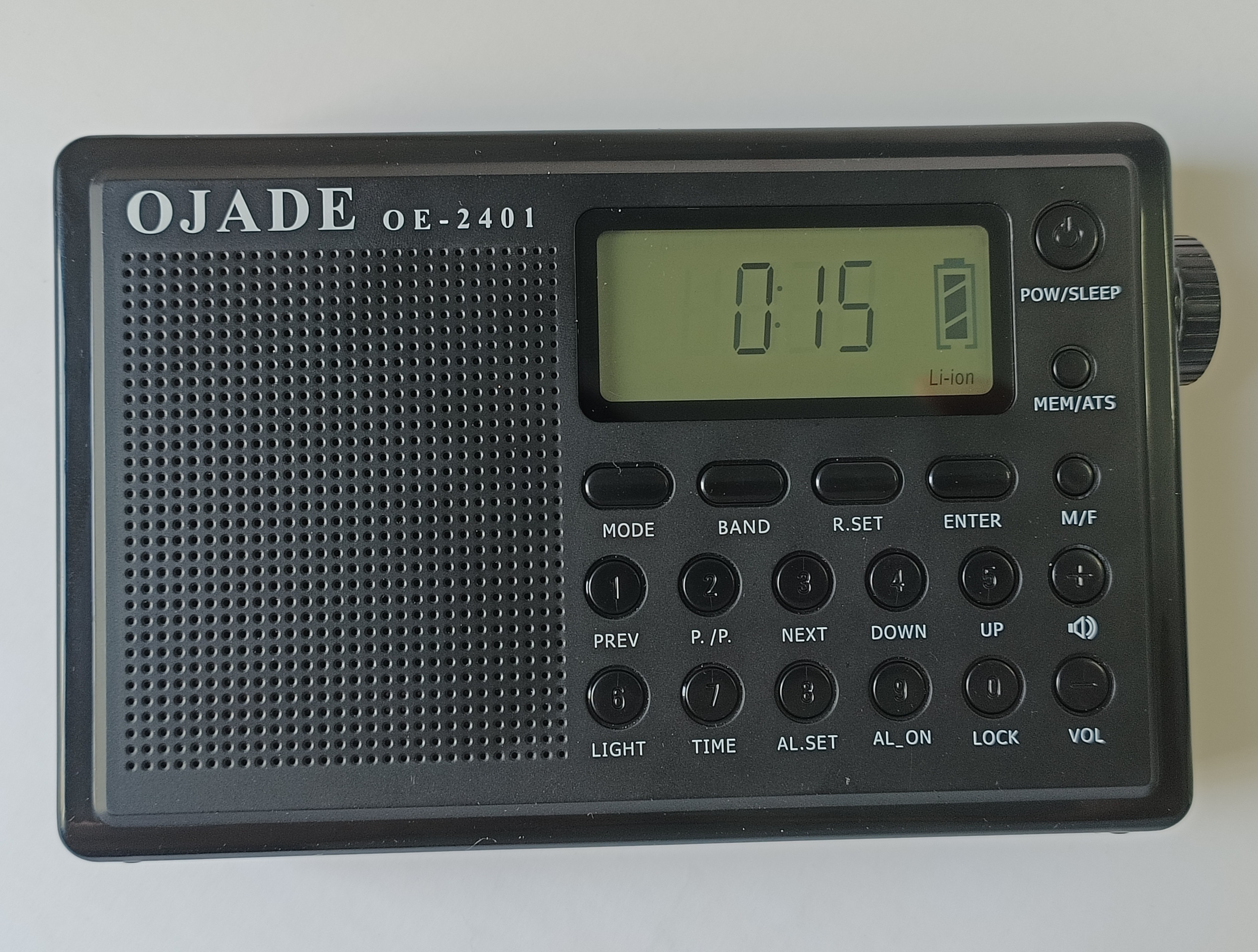 LCD Display Rechargeable Radio Bluetooth Speaker 50mm ABS FM MW SW AM
