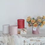Custom Luxury Rose Flower Round Cylinder Wedding Gift Boxes for Mom Mother