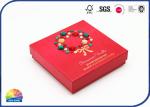 Acrylic Diamond Decorated Custom Gift Red Box Gold Stamping Logo