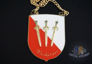 Wholesale 3 Sword Designed Soft Enamel Medals With Epoxy Antique Gold Plating from china suppliers
