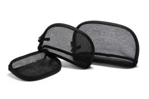Wholesale Personalized Fashion Cosmetic Bag , Minimalist Black Mesh Makeup Bag from china suppliers