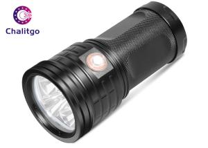 Wholesale T6 Hunting High Lumen Flashlight , Rechargeable LED Flashlight Black Outdoor from china suppliers
