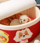 Japanese-Style Anxiety Ramen Bowl Cat Bed For Indoor Dogs Washable